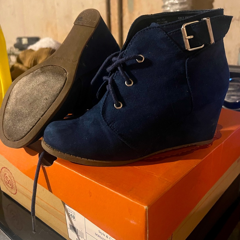 Cute wedge booties. Like new.